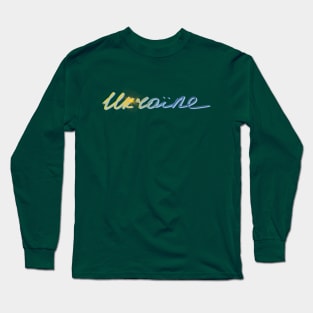 Handwritter word Ukraine Long Sleeve T-Shirt